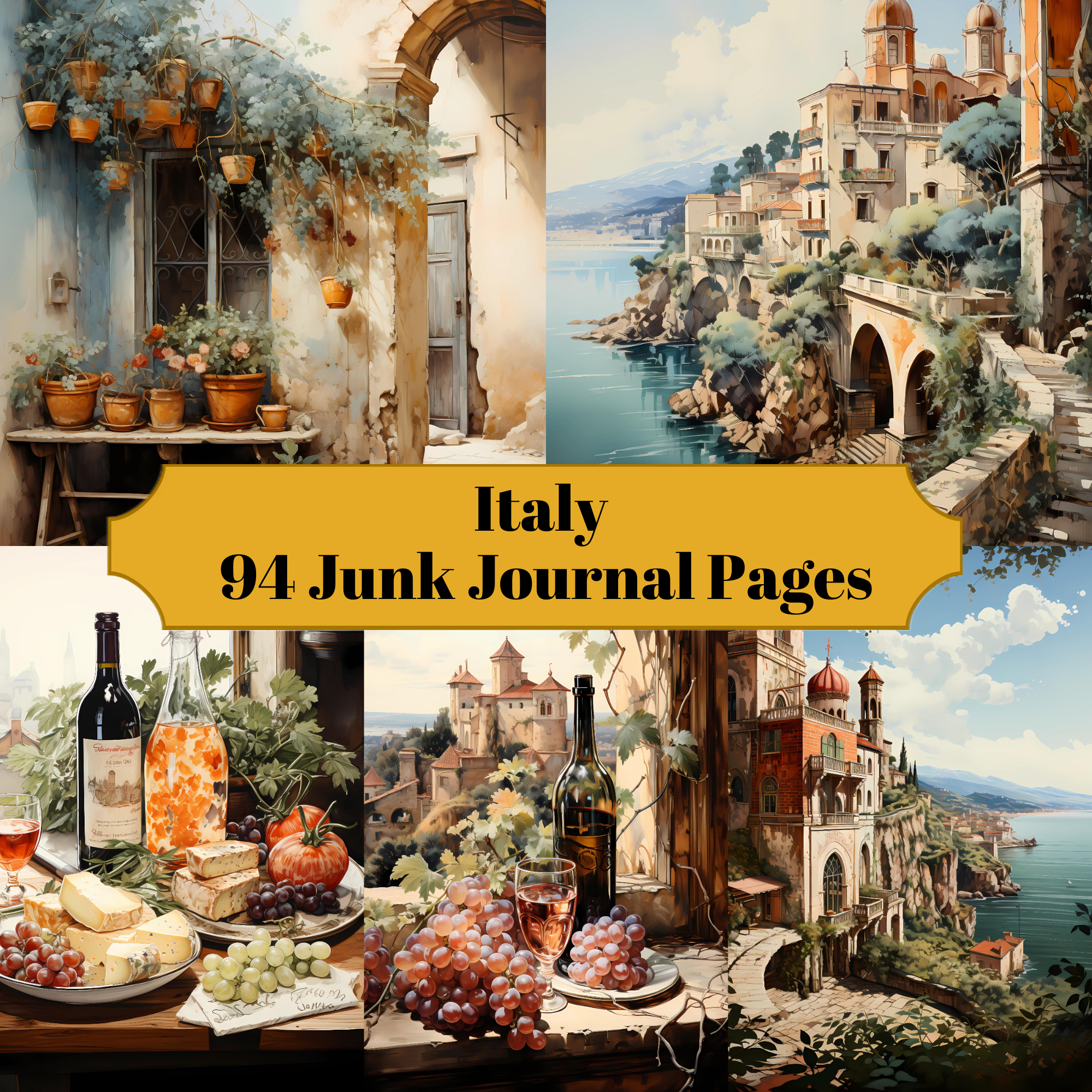 Italy Junk Journal Pages