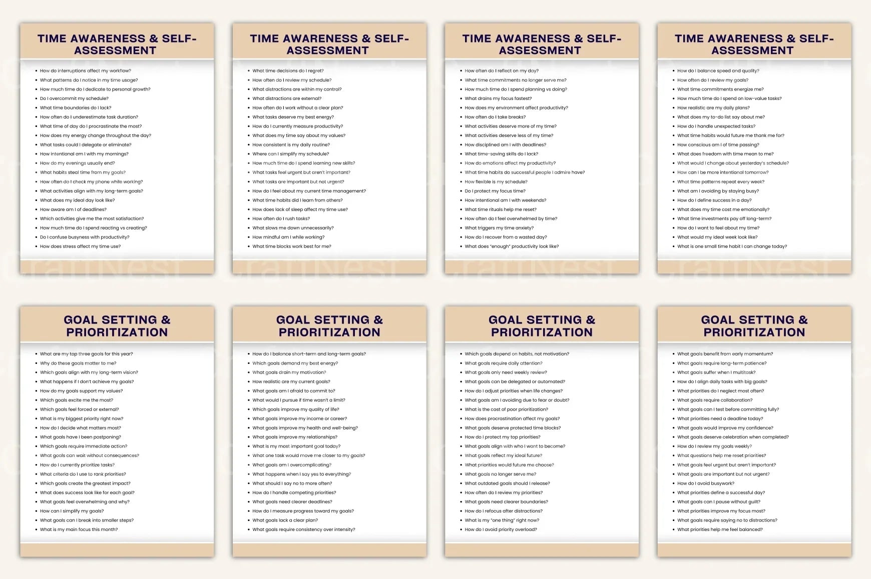 Effective Time Management Prompt Book - CraftNest - Digital Crafting and Art
