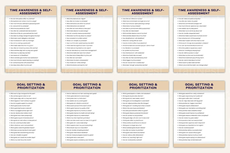 Effective Time Management Prompt Book - CraftNest - Digital Crafting and Art