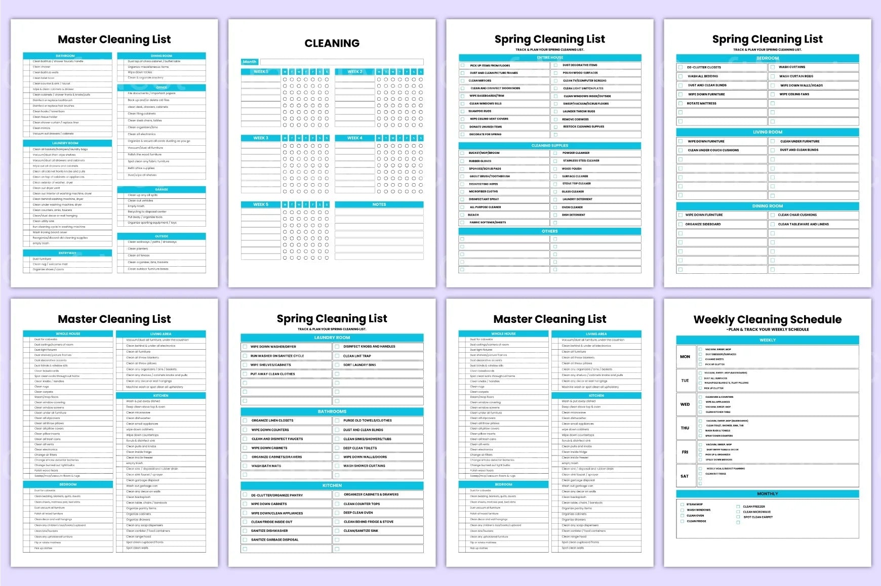 Efficient Cleaning Planner from $100 - CraftNest - Digital Crafting and Art