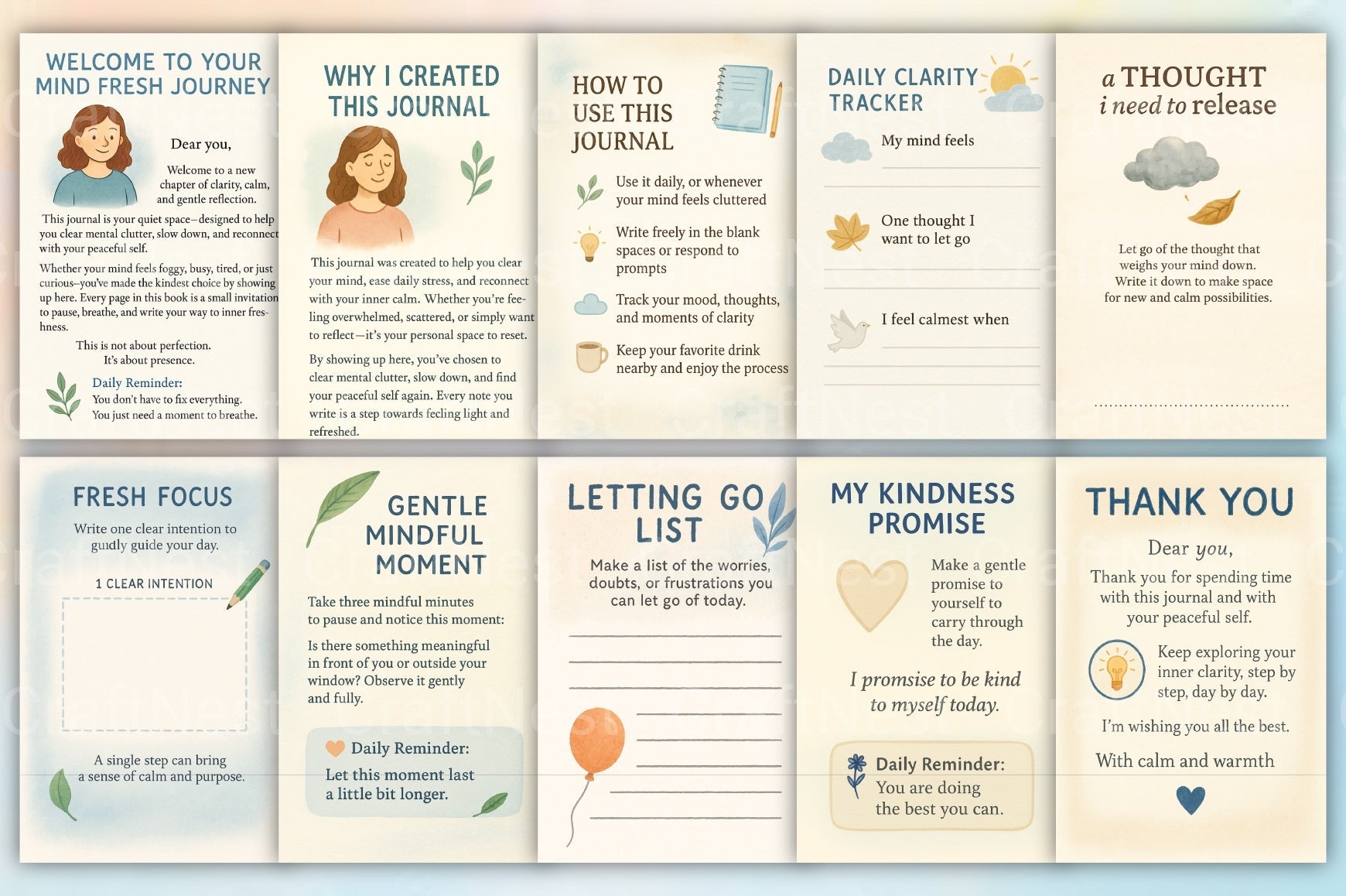 Mind Fresh Guide Book: Enhance Your Well-being - CraftNest - Digital Crafting and Art