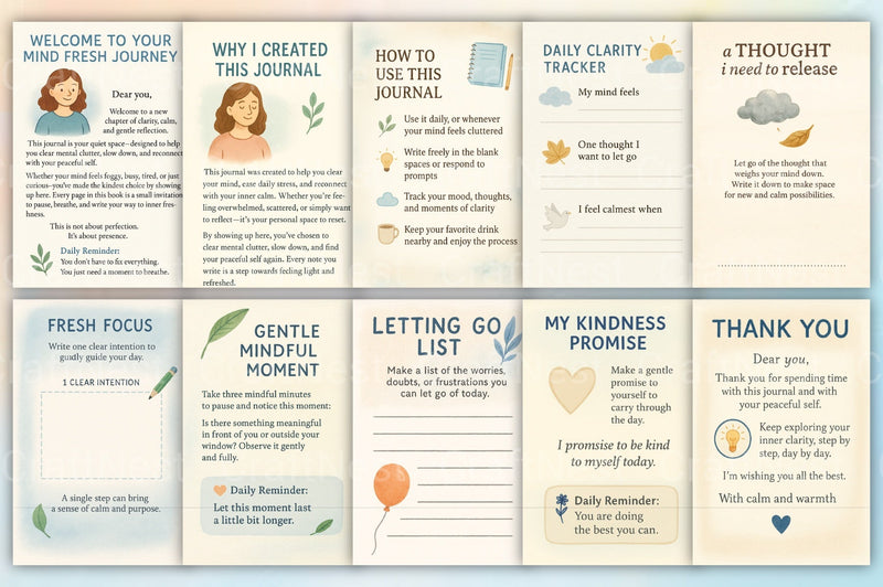 Mind Fresh Guide Book: Enhance Your Well-being - CraftNest - Digital Crafting and Art