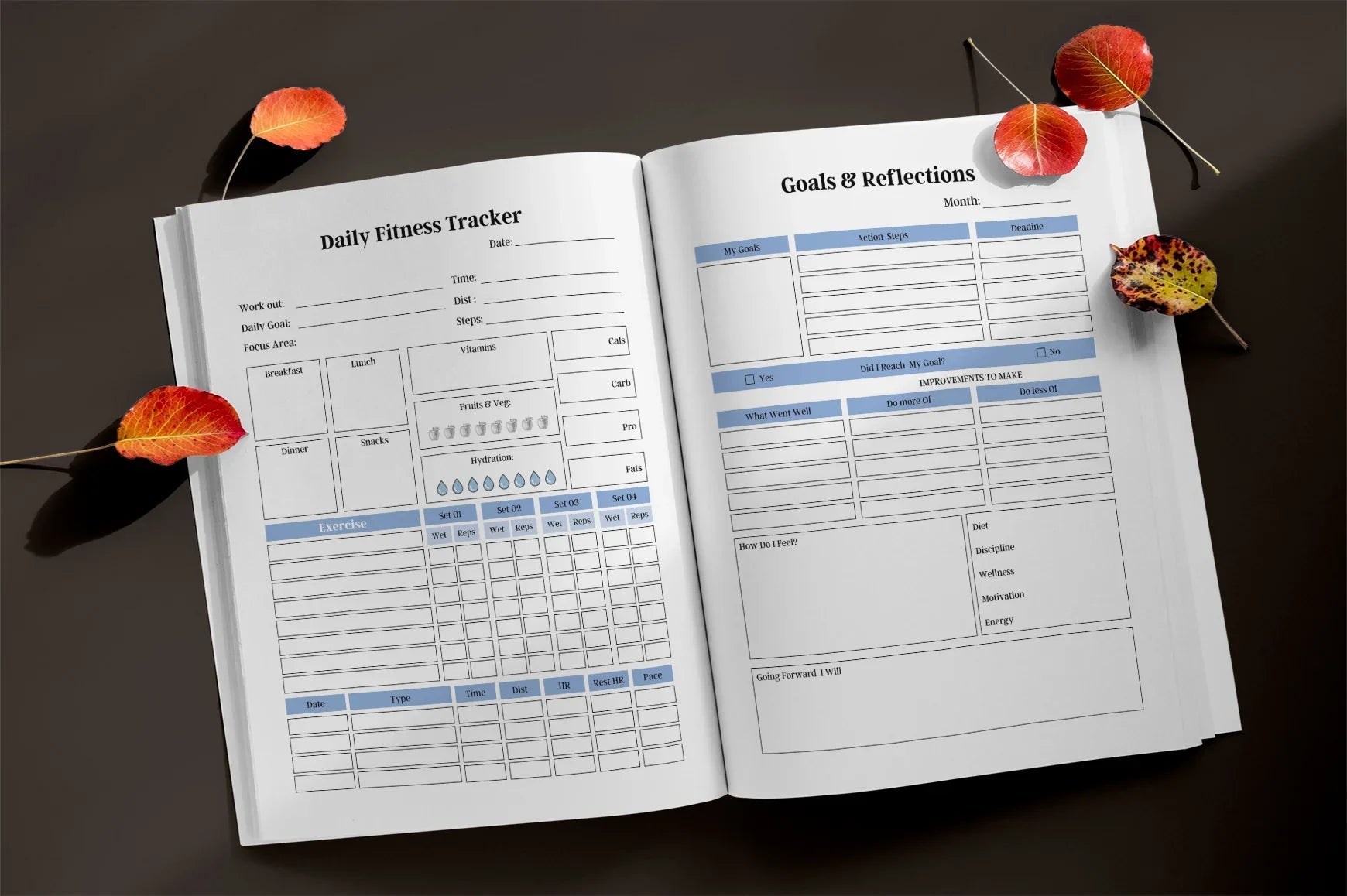 Fitness Planner  Bundle - CraftNest - Digital Crafting and Art