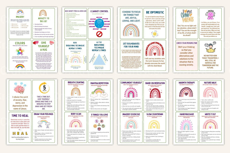 Anxiety Coping Skills Cards for Stress Relief - CraftNest - Digital Crafting and Art