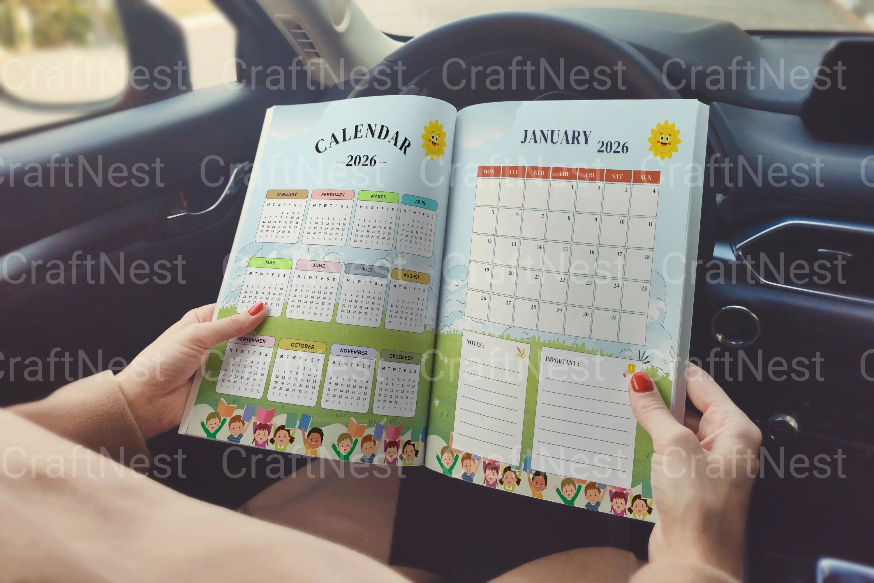 Yearly Activities Planner for Kids - CraftNest - Digital Crafting and Art
