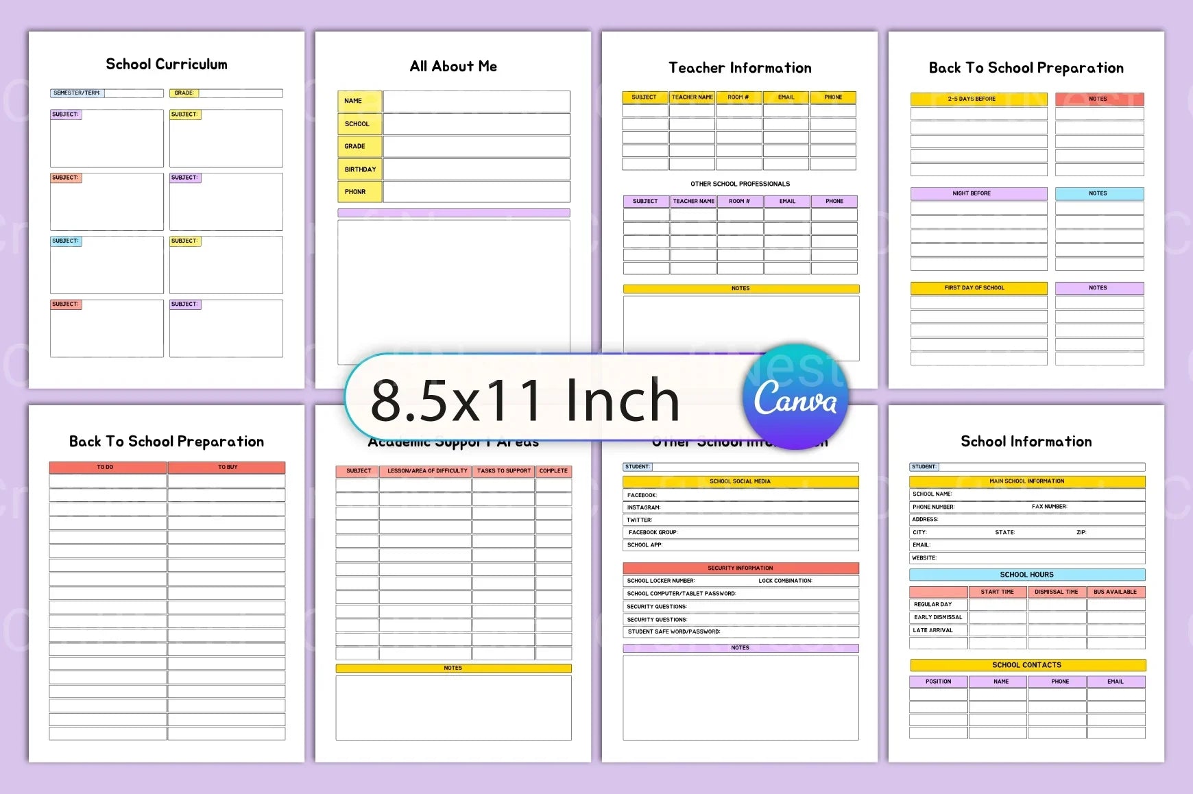 Back to School Planner - CraftNest - Digital Crafting and Art