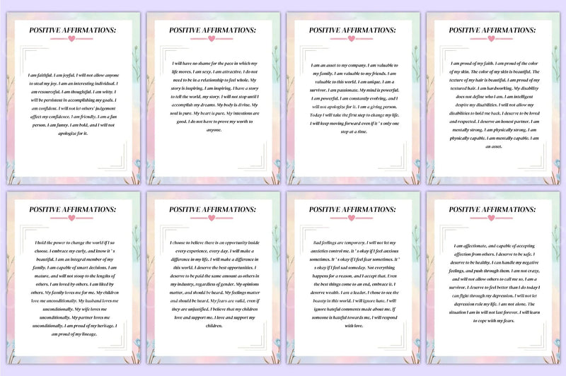 Positive Affirmations for Women - CraftNest - Digital Crafting and Art