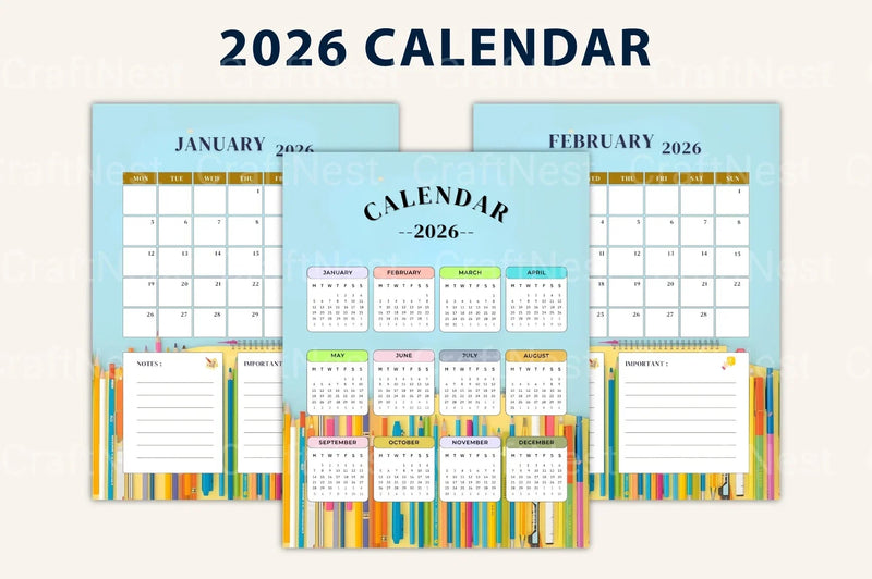 School Year Planner for Kids - CraftNest - Digital Crafting and Art