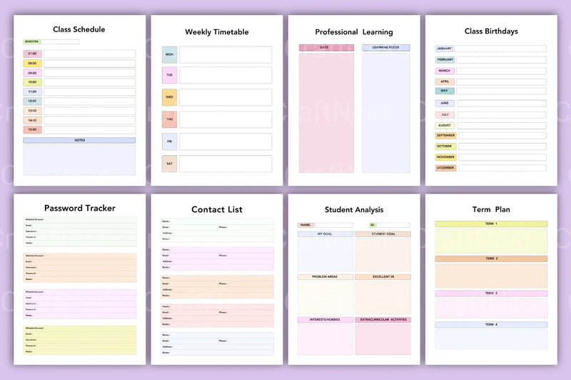The Ultimate Teacher Planner - CraftNest - Digital Crafting and Art