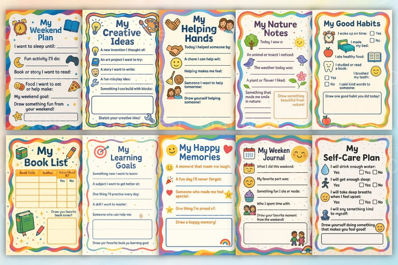 Kids Colorful Planner - CraftNest - Digital Crafting and Art