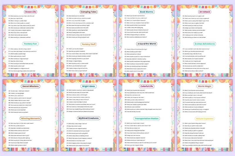 Mega 500 Creative Prompts for Kids - CraftNest - Digital Crafting and Art