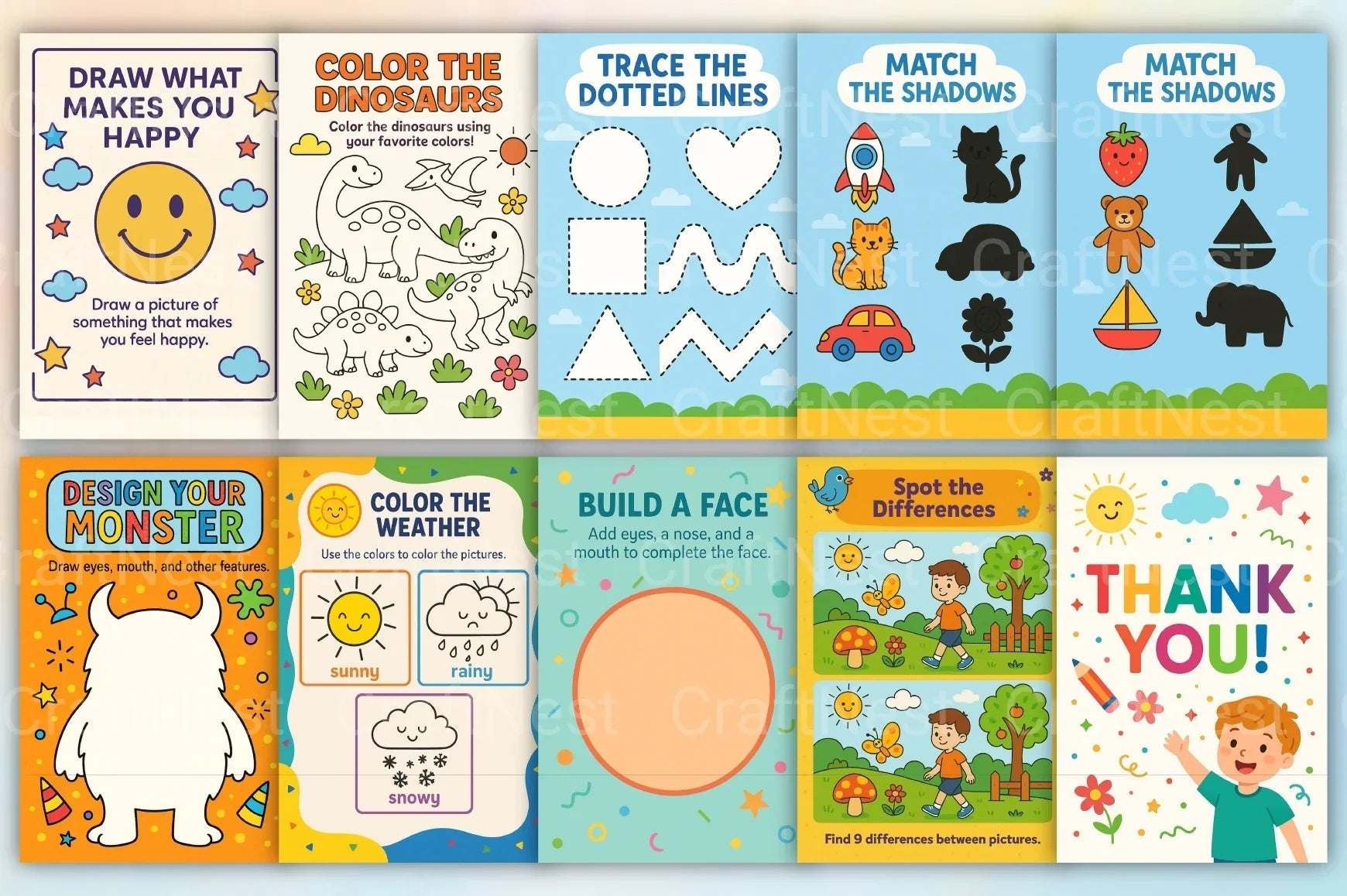 Free Kids Fun Activity Book - CraftNest - Digital Crafting and Art