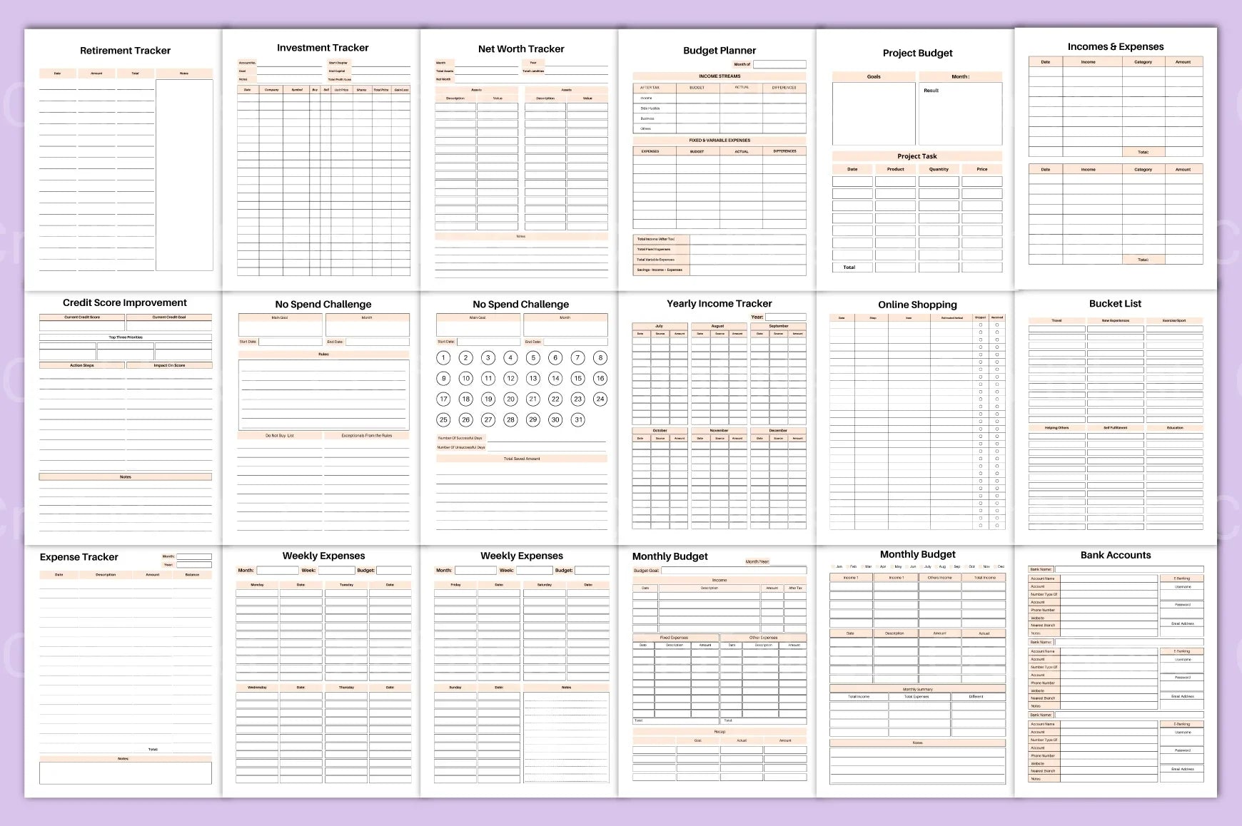 Budget Planner Template - CraftNest - Digital Crafting and Art