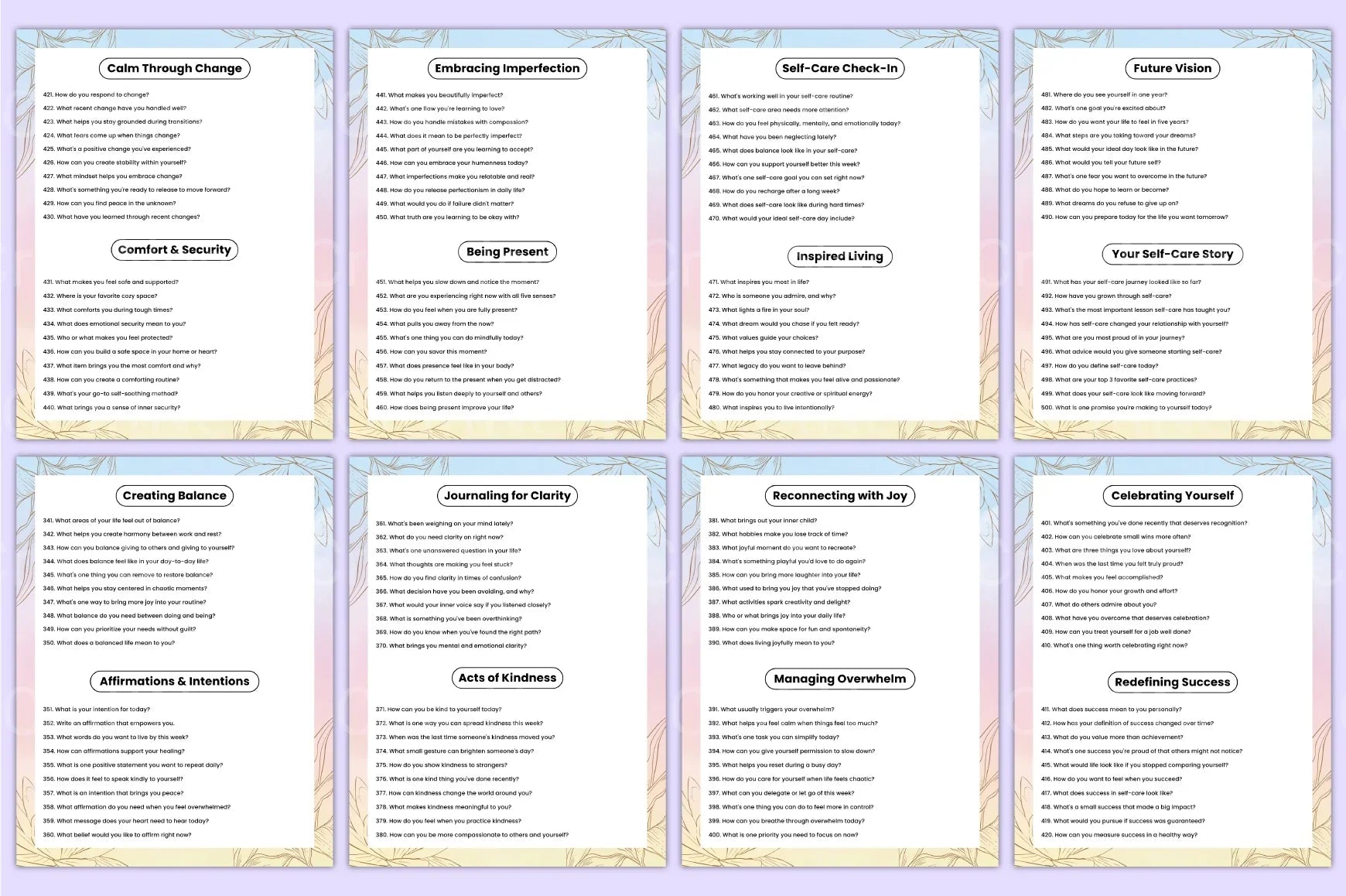 Self Care Prompts for Personal Wellbeing - CraftNest - Digital Crafting and Art