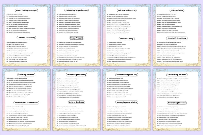 Self Care Prompts for Personal Wellbeing - CraftNest - Digital Crafting and Art