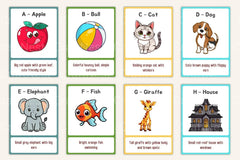 Alphabet Learning Flash Cards for Kids - CraftNest - Digital Crafting and Art