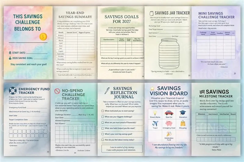 Money Savings Challenge Guide - CraftNest - Digital Crafting and Art