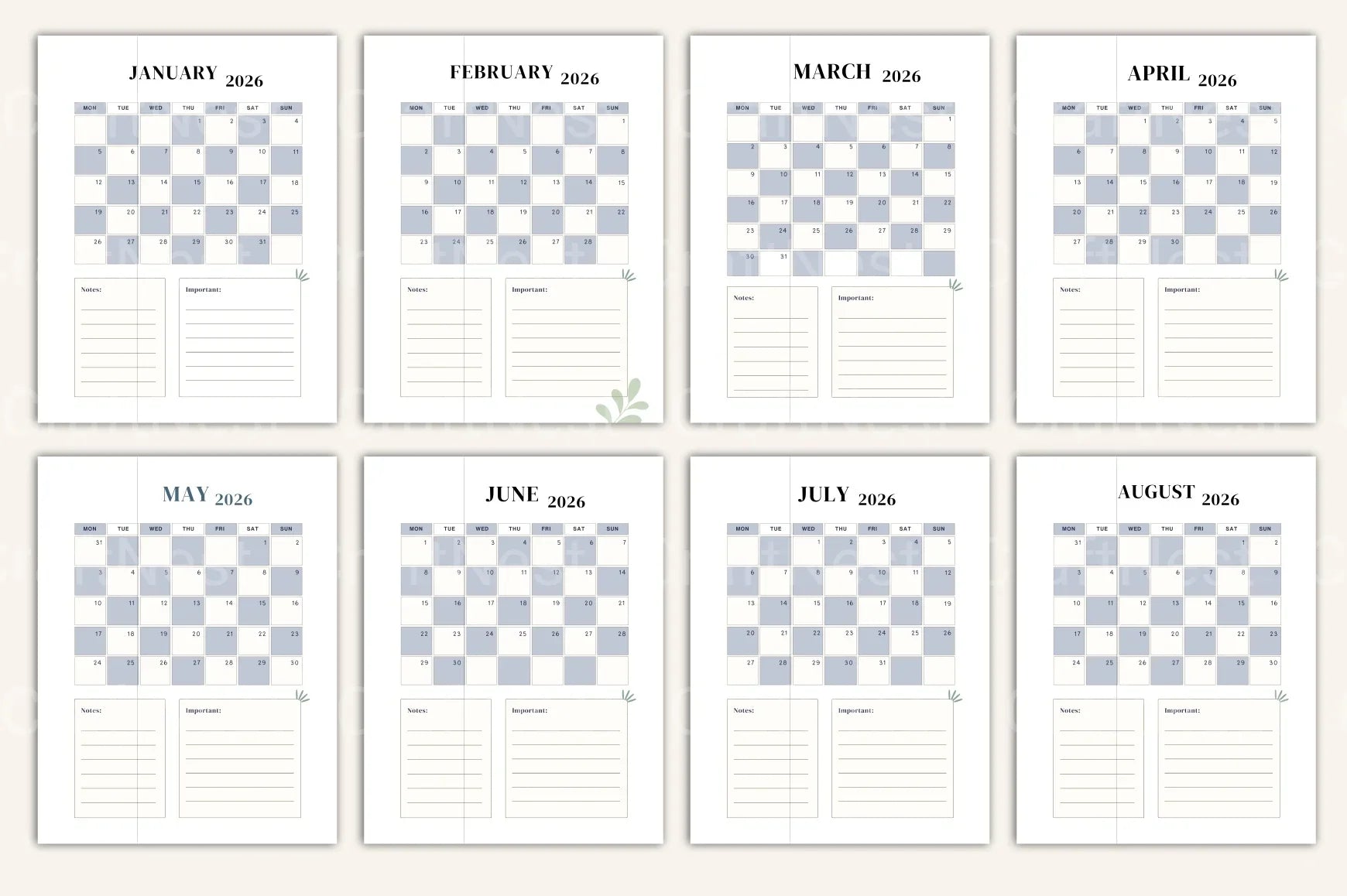 Efficient Daily Planner for Optimal Organization - CraftNest - Digital Crafting and Art