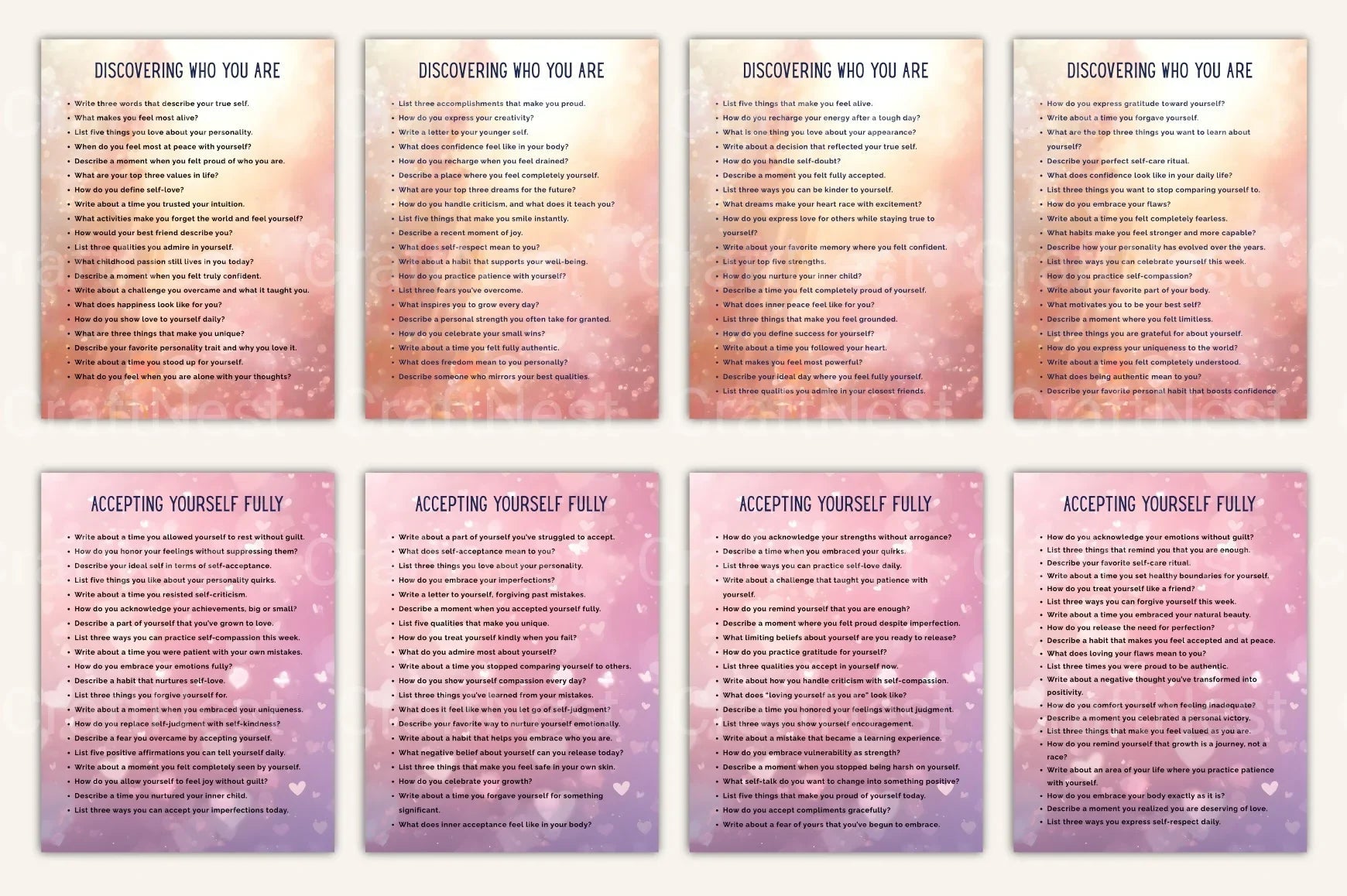 Self Love Confidence Prompts for Personal Growth - CraftNest - Digital Crafting and Art