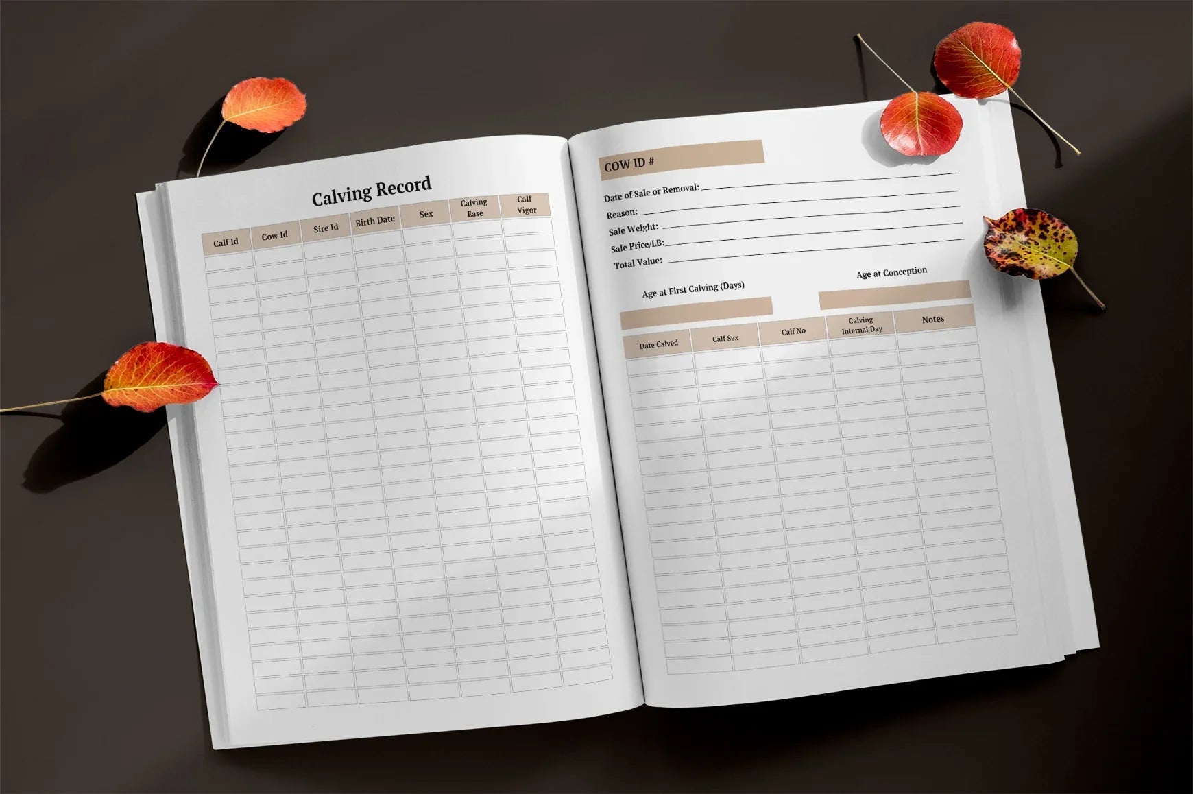Cattle Log Book Planner - CraftNest - Digital Crafting and Art