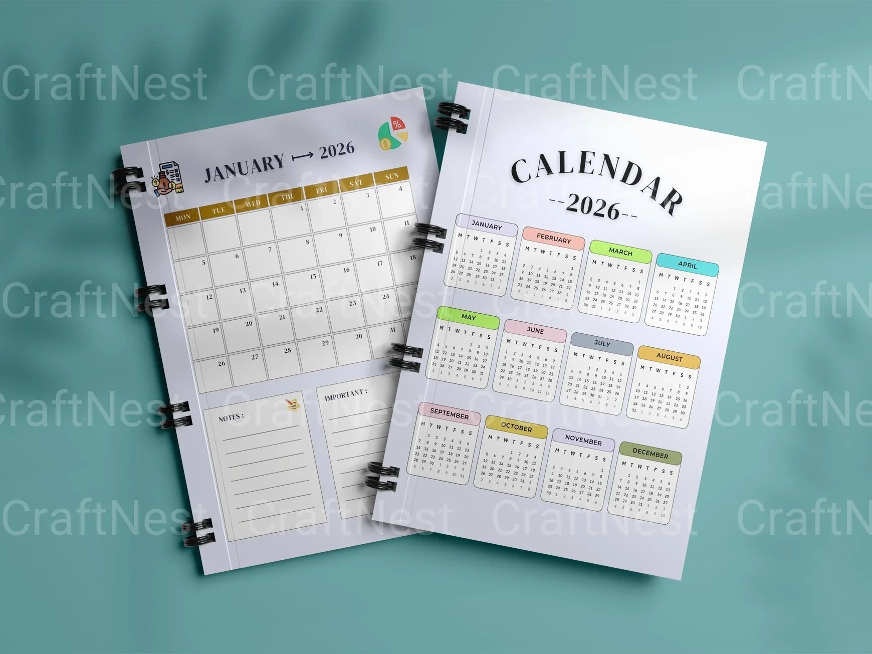 Financial Budget Planner Template - CraftNest - Digital Crafting and Art