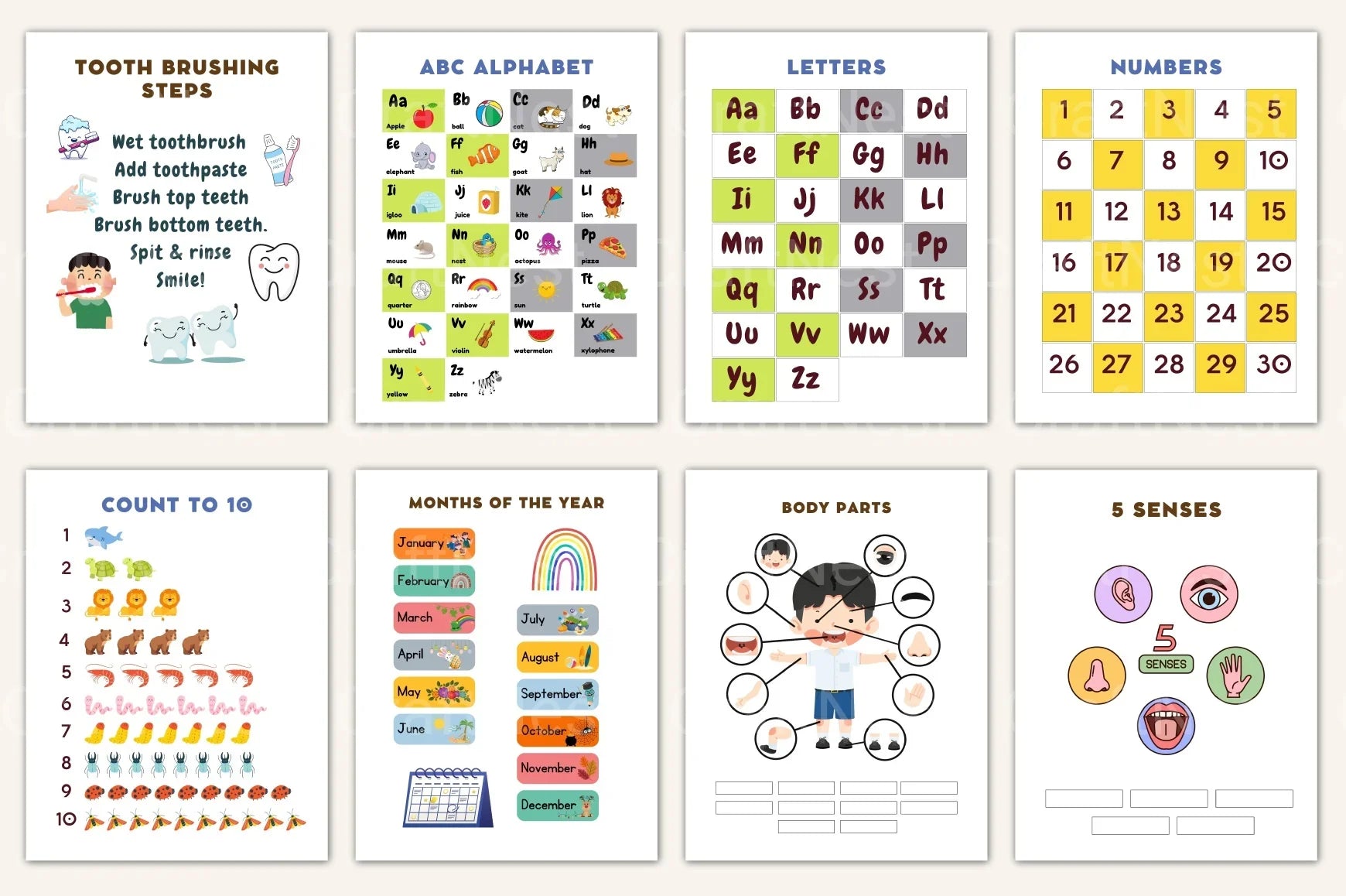 Educational Posters for Kids - CraftNest - Digital Crafting and Art