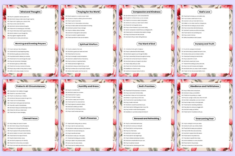 Prayer Prompts Guide for Inspiration - CraftNest - Digital Crafting and Art