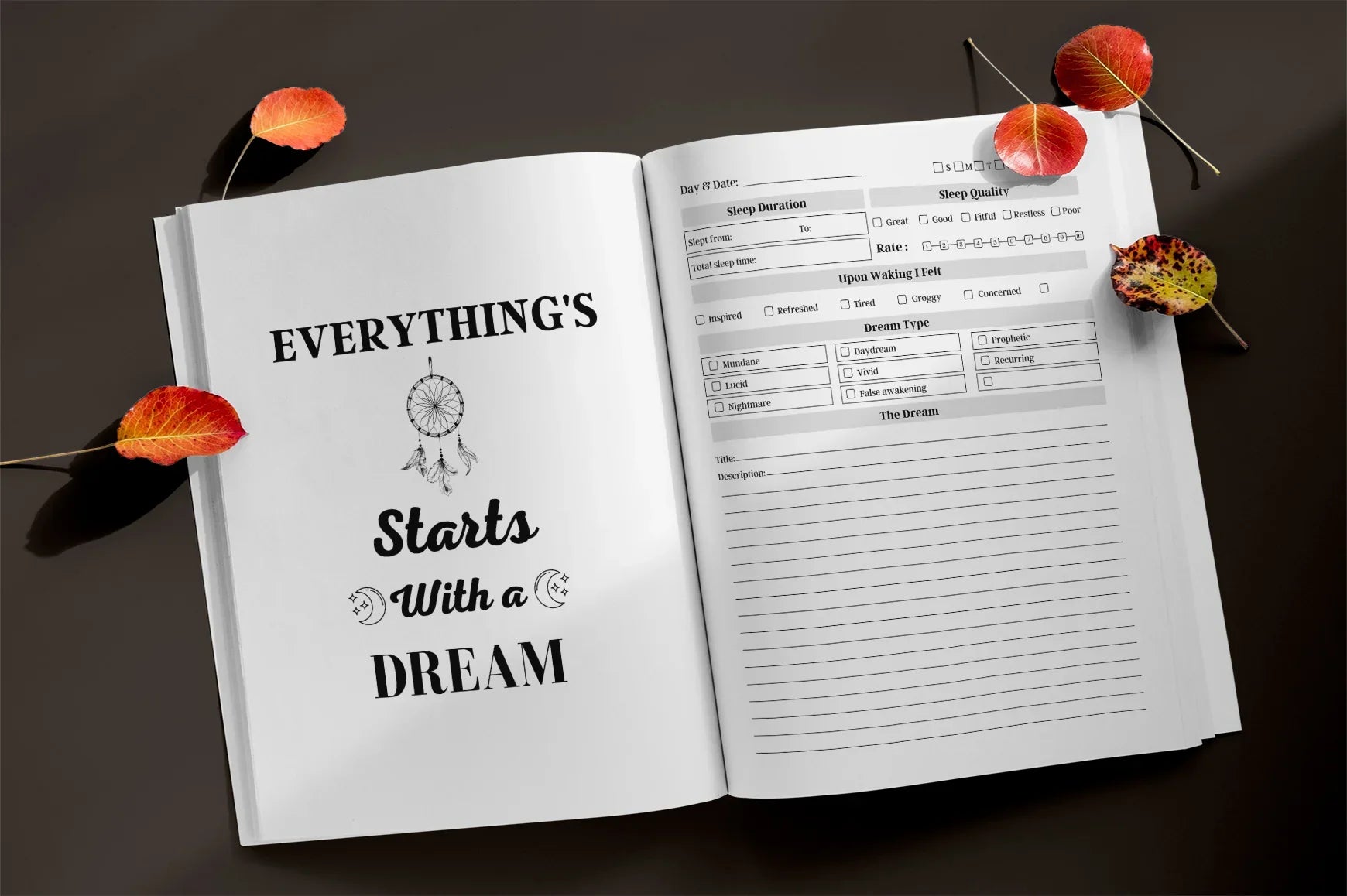 Dream Diary Planner  Bundle - CraftNest - Digital Crafting and Art