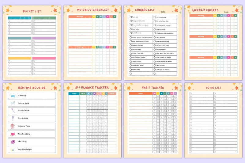 Chore Chart for Kids: Fun and Effective Organization Tool - CraftNest - Digital Crafting and Art