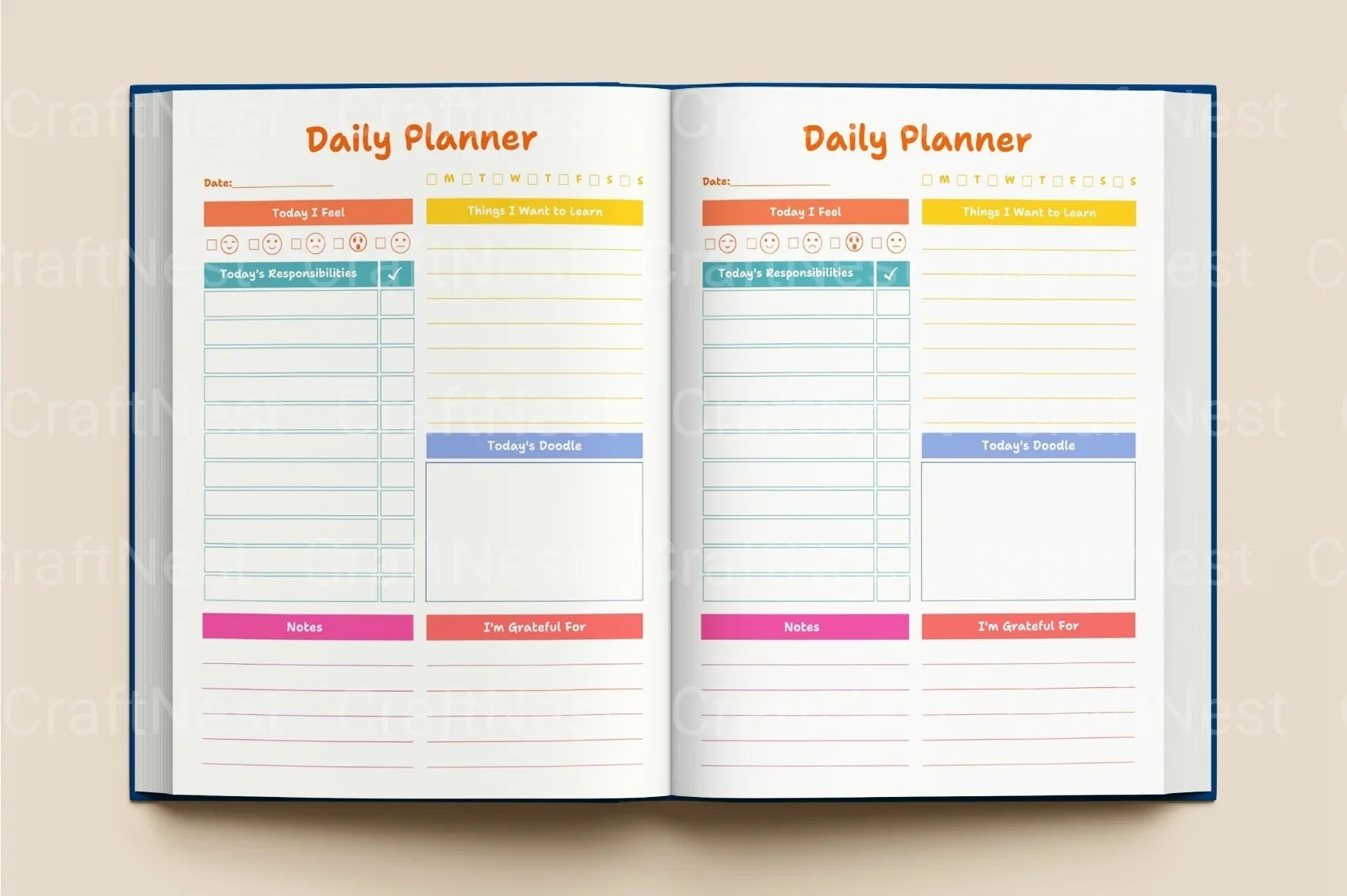 Daily Planner for Kids - CraftNest - Digital Crafting and Art