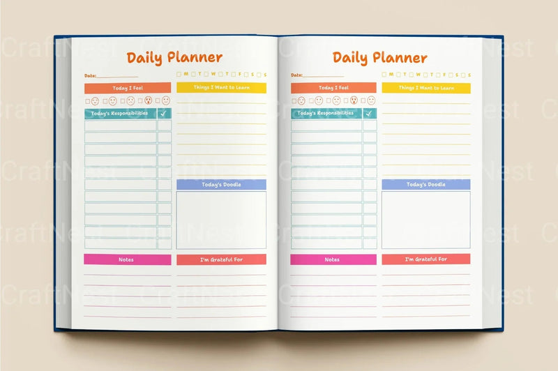 Daily Planner for Kids - CraftNest - Digital Crafting and Art