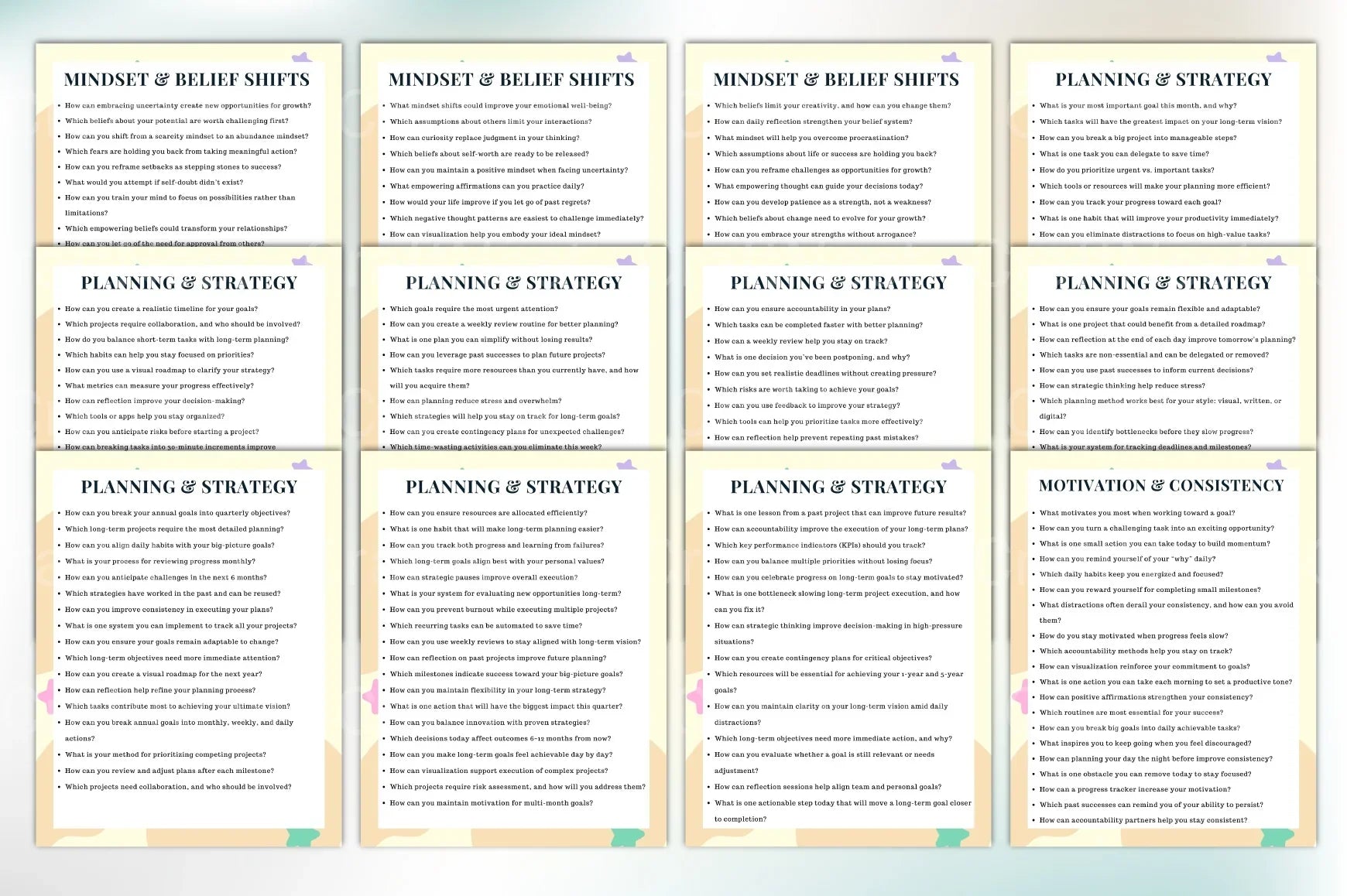 Goal Setting Prompts Book for Personal Growth - CraftNest - Digital Crafting and Art