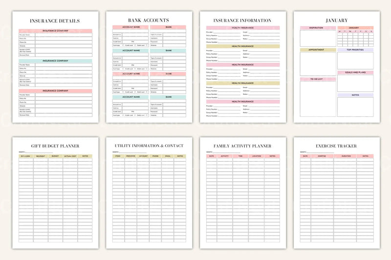 Ultimate House Management Binder for Organization - CraftNest - Digital Crafting and Art