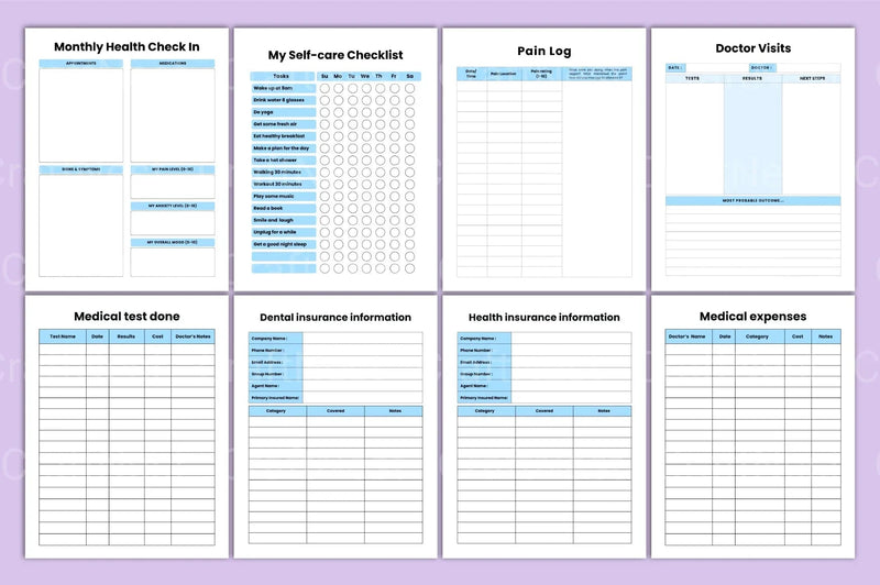 Medical Binder Organizer - CraftNest - Digital Crafting and Art