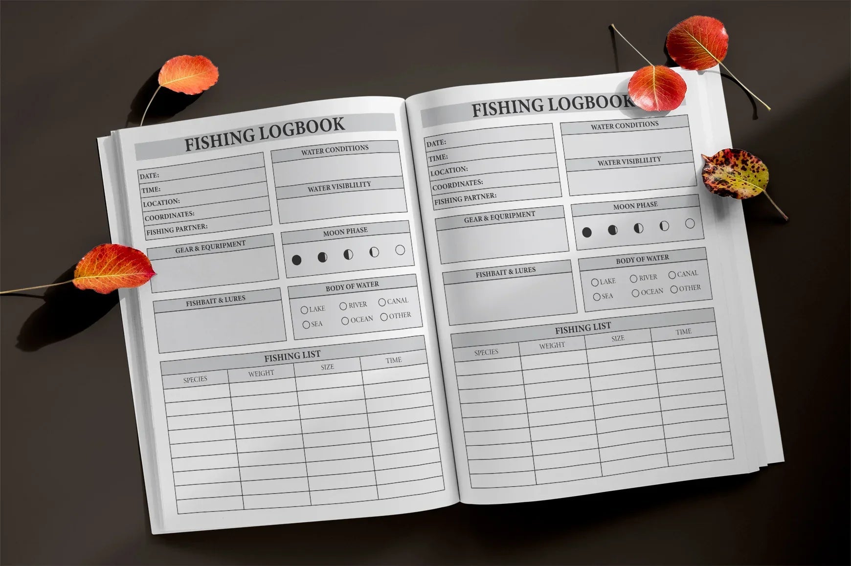 Fishing Logbook Planner Bundle - CraftNest - Digital Crafting and Art