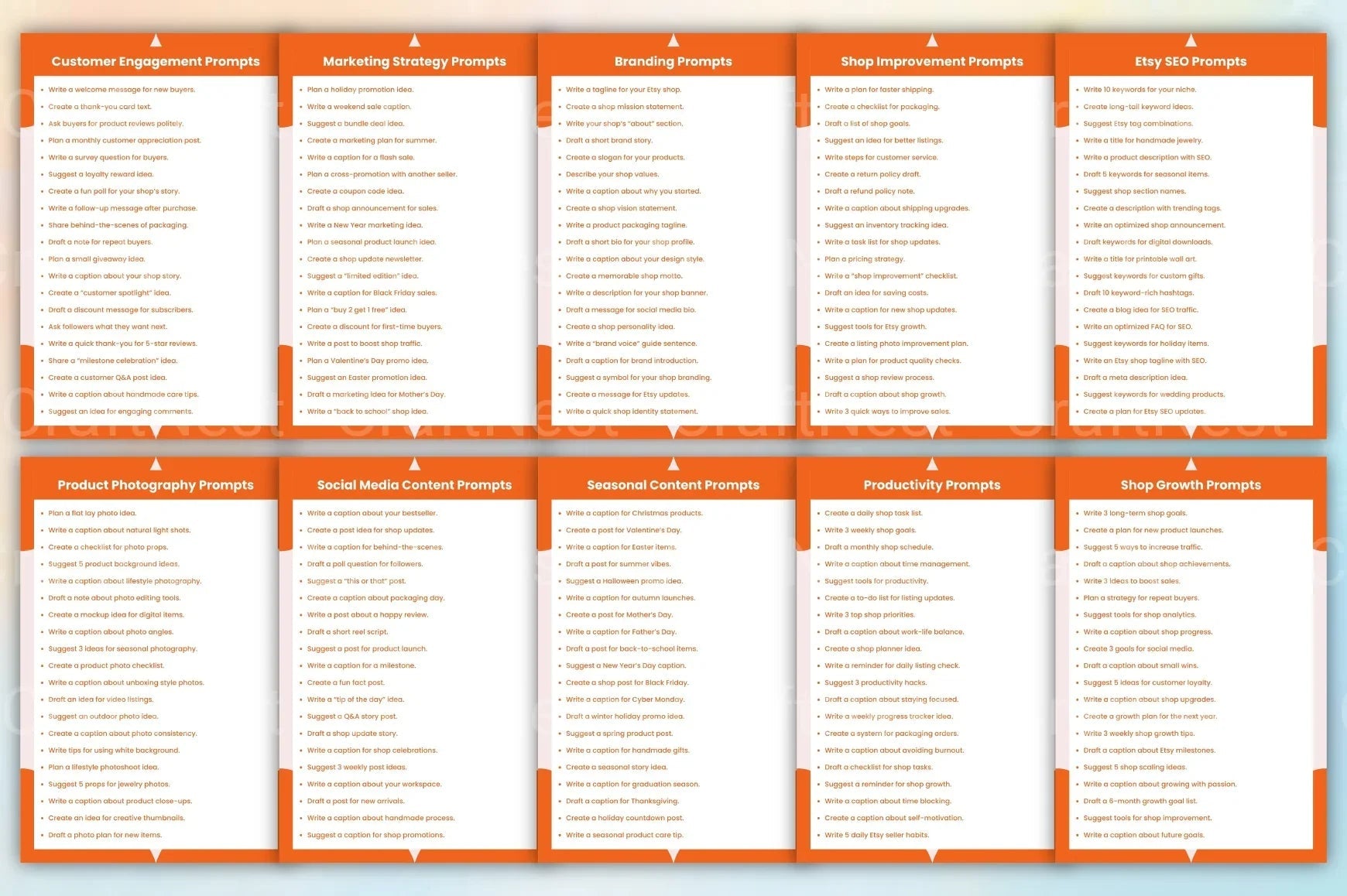 Etsy Seller Starter Prompts Book - CraftNest - Digital Crafting and Art