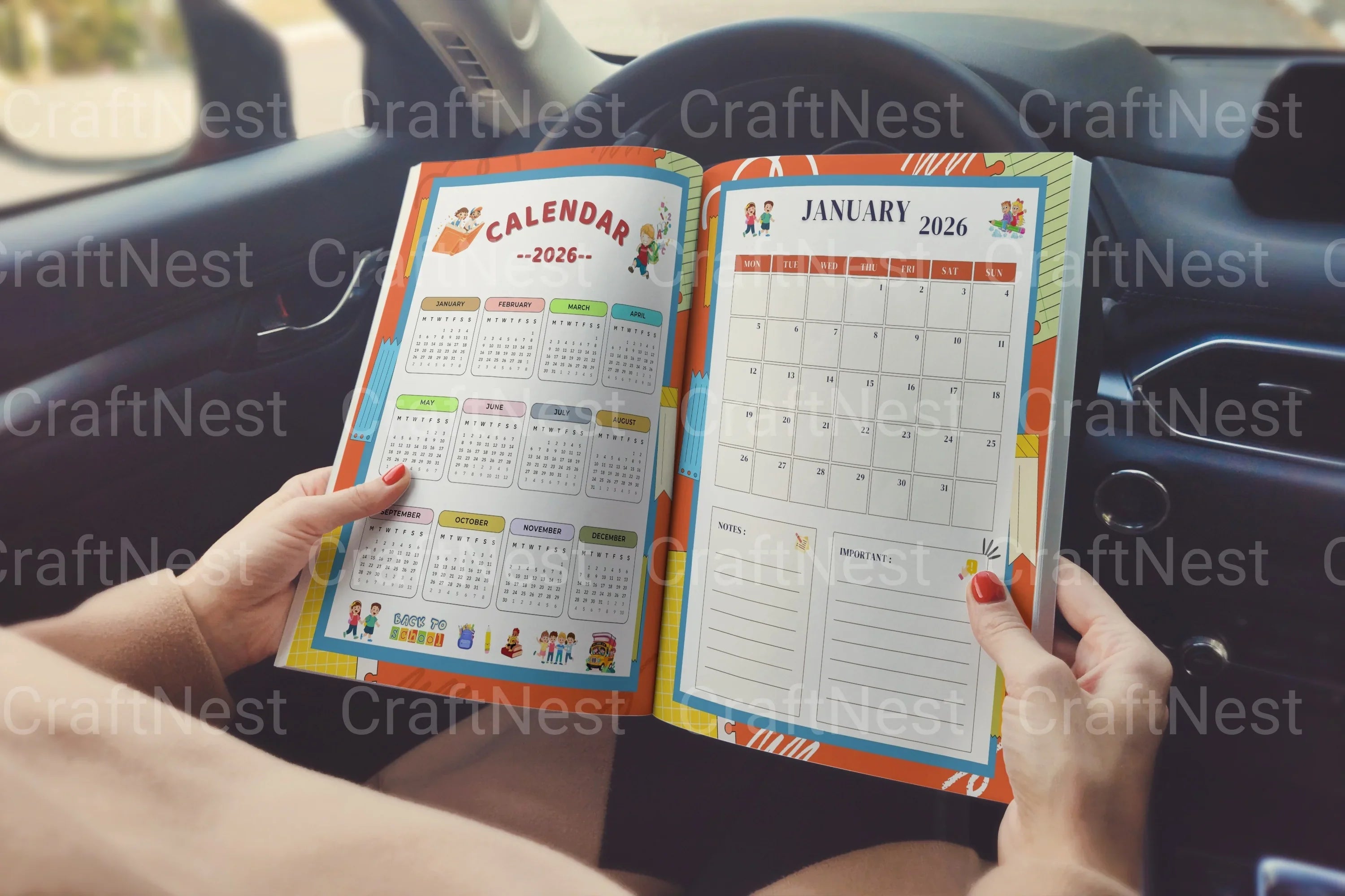 School Planner for Kids - CraftNest - Digital Crafting and Art