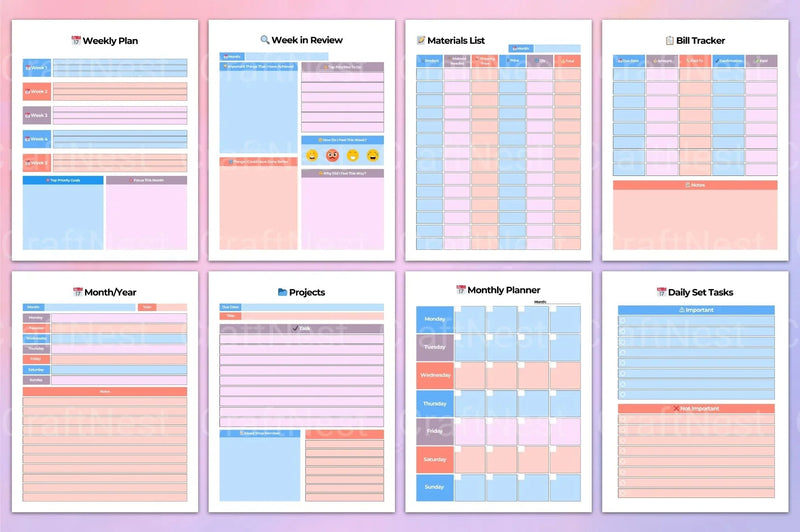 Girl Boss Planner: Empower Your Success - CraftNest - Digital Crafting and Art