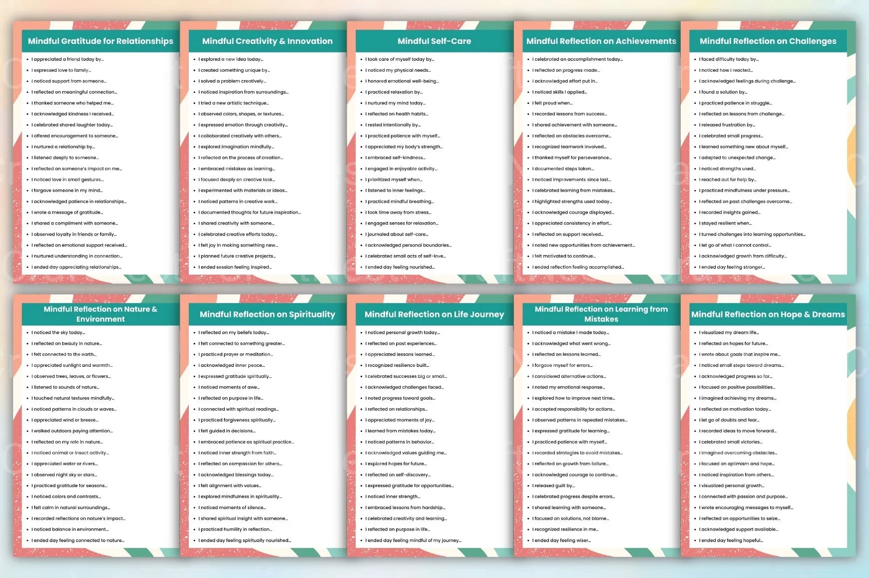 Mindful Prompts for Self Reflection - CraftNest - Digital Crafting and Art
