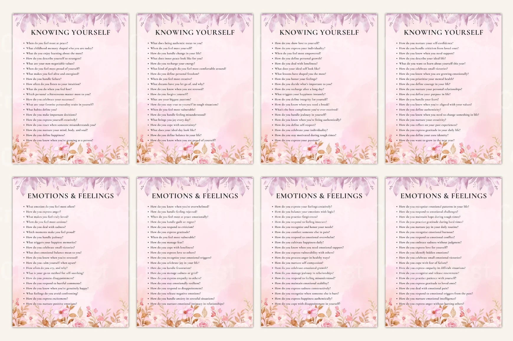 Self Discovery Prompts Book for Personal Growth - CraftNest - Digital Crafting and Art