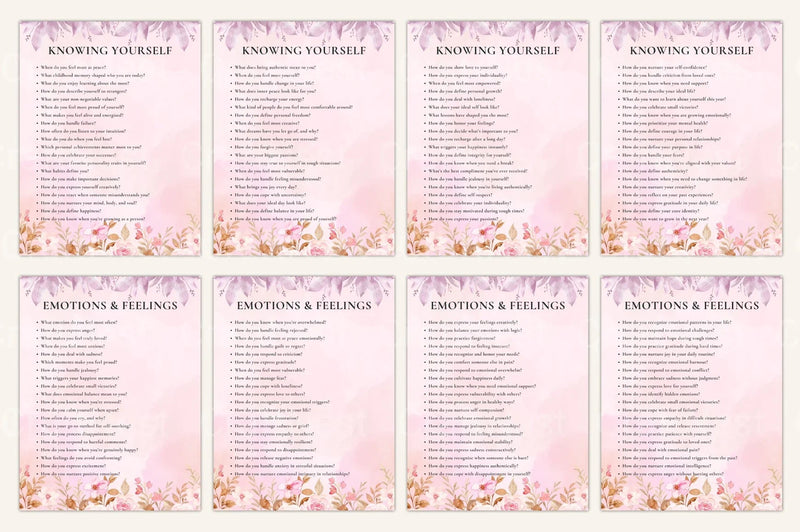 Self Discovery Prompts Book for Personal Growth - CraftNest - Digital Crafting and Art