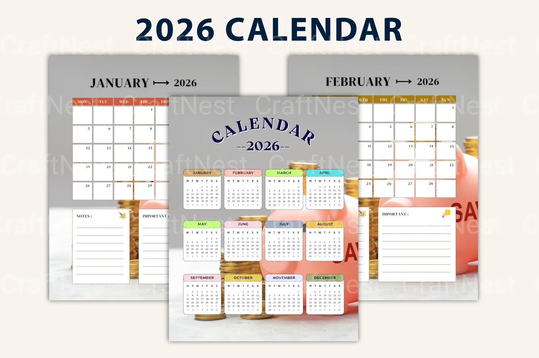 Financial Savings Challenge Guide - CraftNest - Digital Crafting and Art
