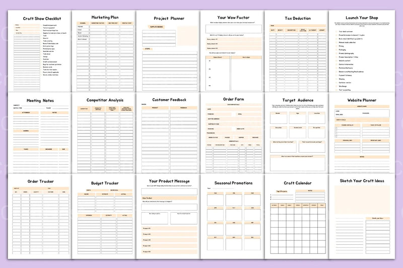 Craft Business Planner Guide - CraftNest - Digital Crafting and Art