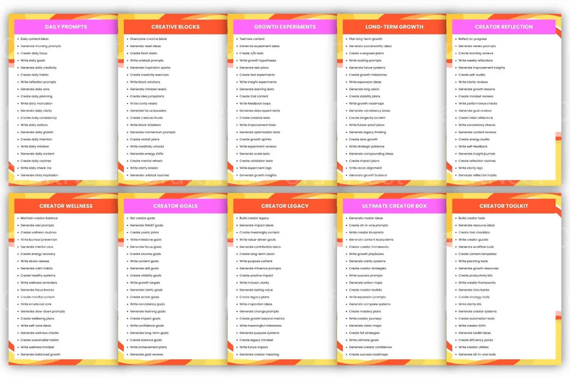 Prompt Box for Creators - CraftNest - Digital Crafting and Art