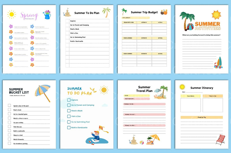 Summer Planner for Kids - CraftNest - Digital Crafting and Art