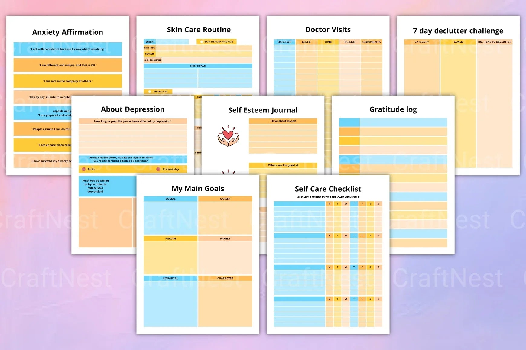 Anxiety & Depression Workbook for Personal Growth - CraftNest - Digital Crafting and Art