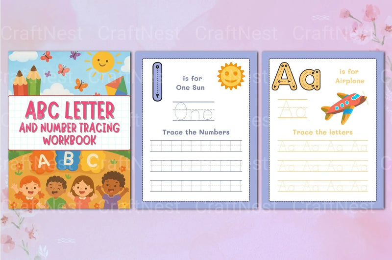 ABC Letter and Number Tracing Workbook - CraftNest - Digital Crafting and Art