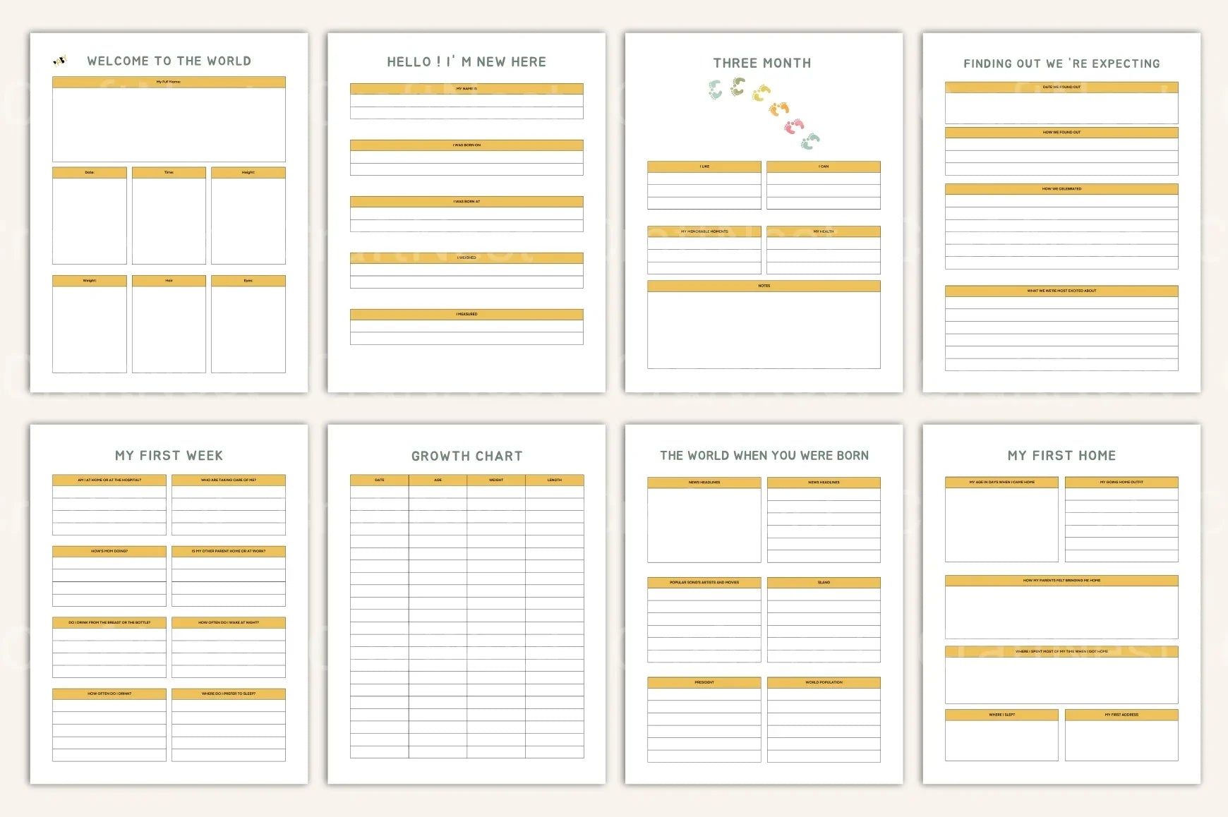 Baby Milestone Tracker - CraftNest - Digital Crafting and Art