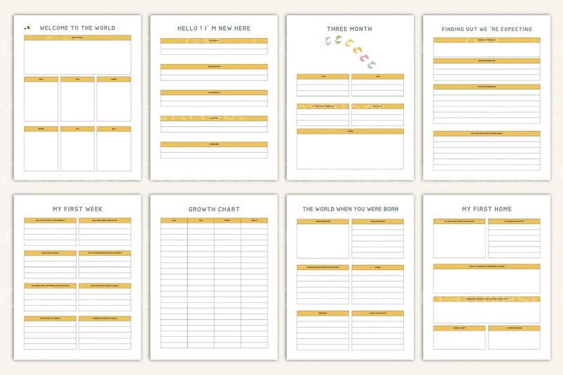 Baby Milestone Tracker - CraftNest - Digital Crafting and Art