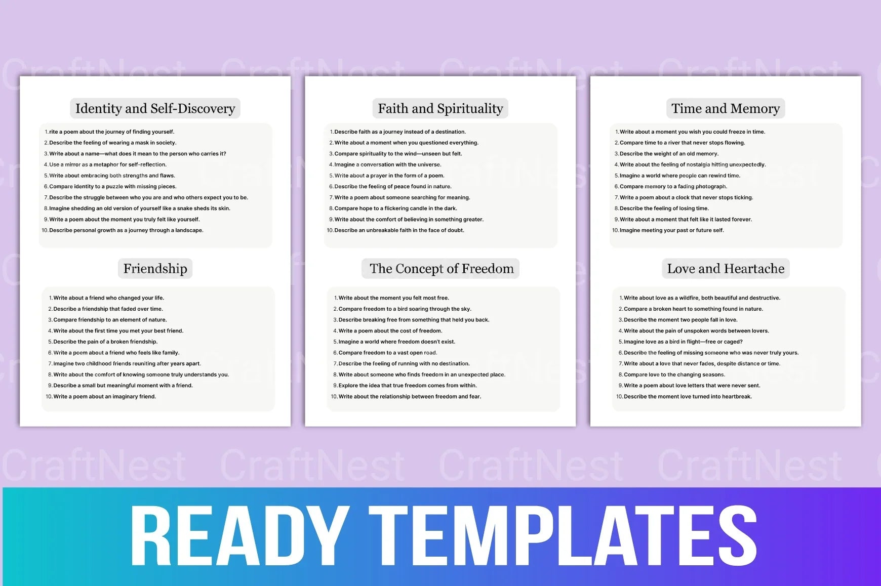 Creative Poetry Writing Prompts - CraftNest - Digital Crafting and Art